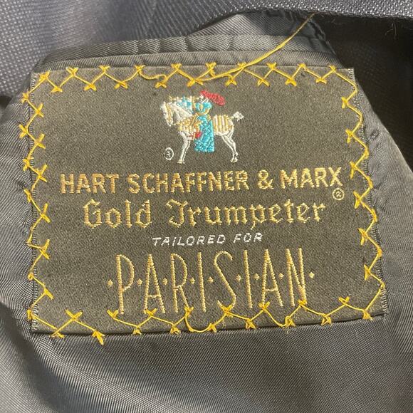 Hart Schaffner Marx Mens XXL Navy Blue Long Sleeve Button Up Suit Jacket Only - Picture 5 of 5